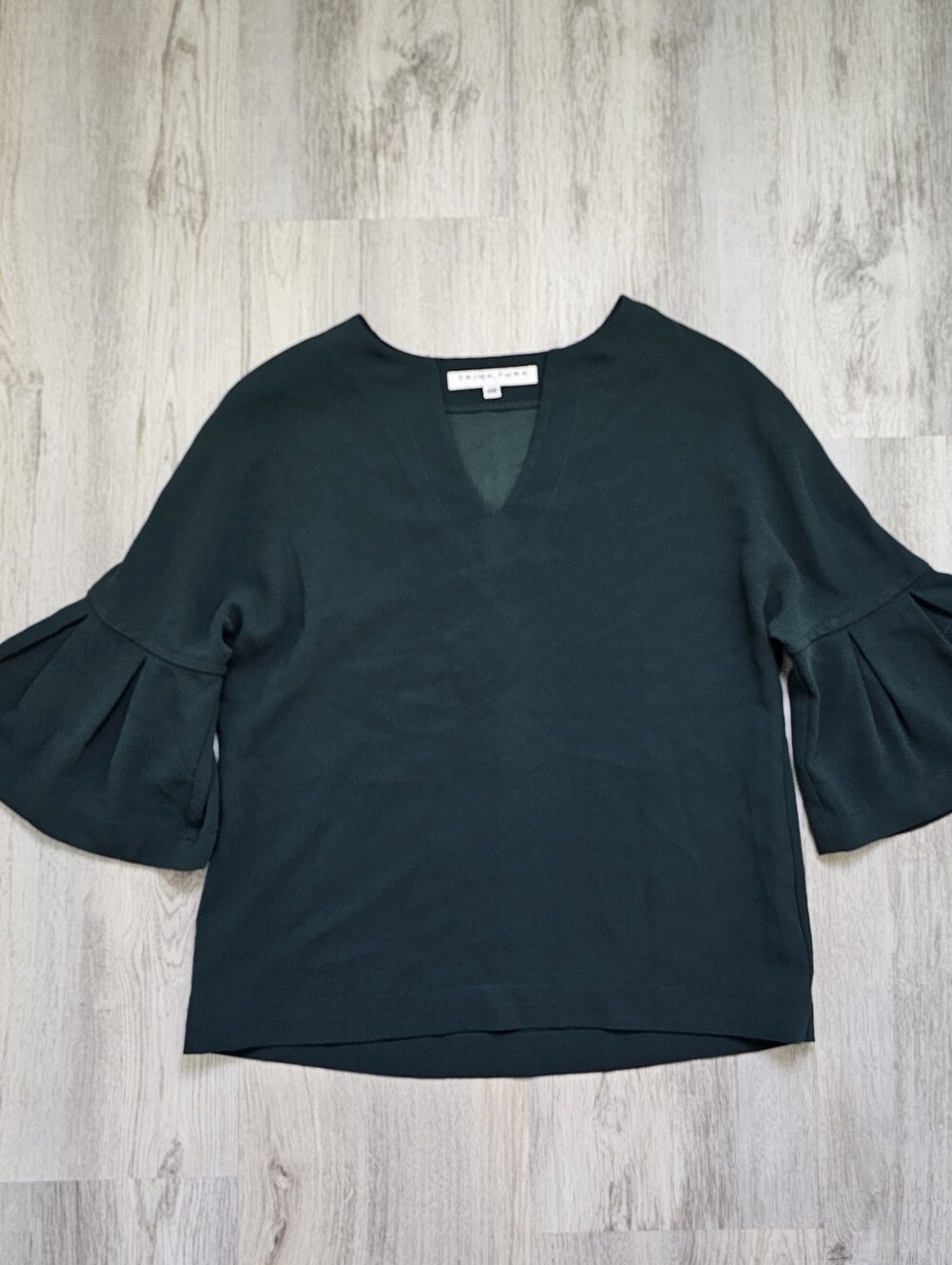Trina Turk 3/4 Trumpet Sleeve Relaxed Fit Blouse